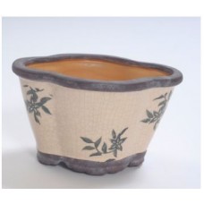 CERAMIC VASE 8” x 6” x 5” Beige- CLOSEOUT SALE !!!